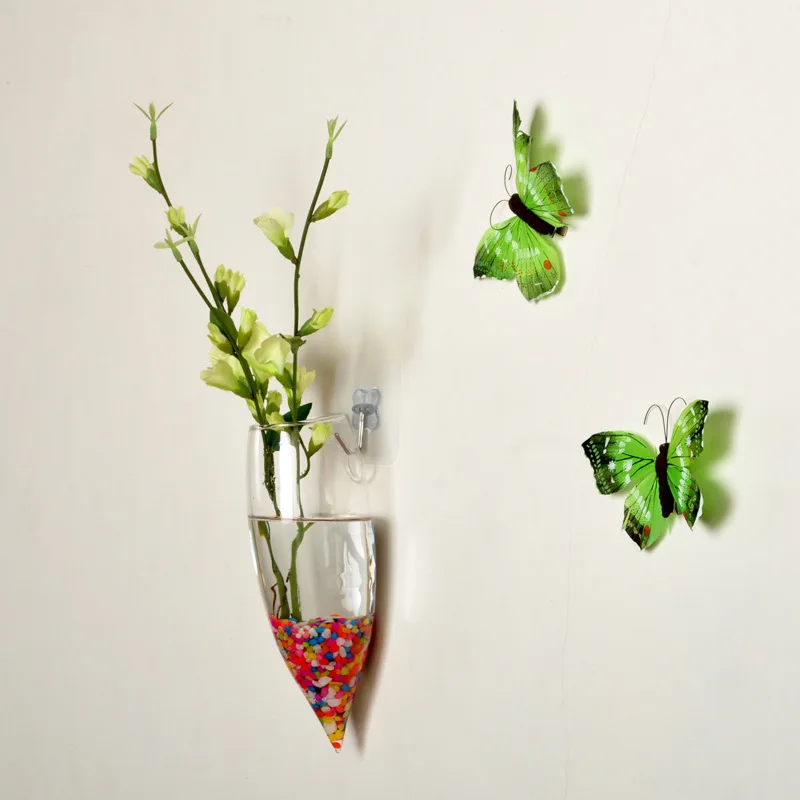 Настенная ваза для растений и цветов стеклянная ледяного питона Настенный