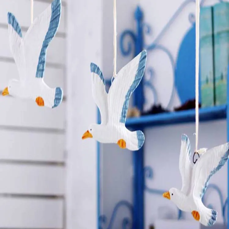 Средиземноморский стиль смола Чайка птица украшение дома морской океан