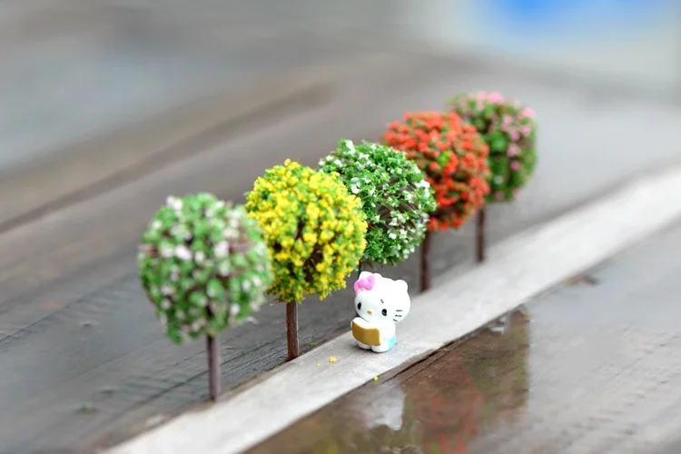 Миниатюрные фигурки в виде цветка и дерева декоративный волшебный сад