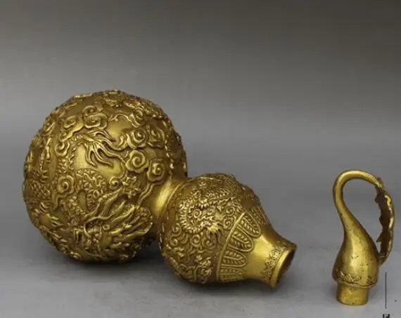 Чистый медный Дракон Тыква предметы интерьера украшение дома фэн шуй|shui| |