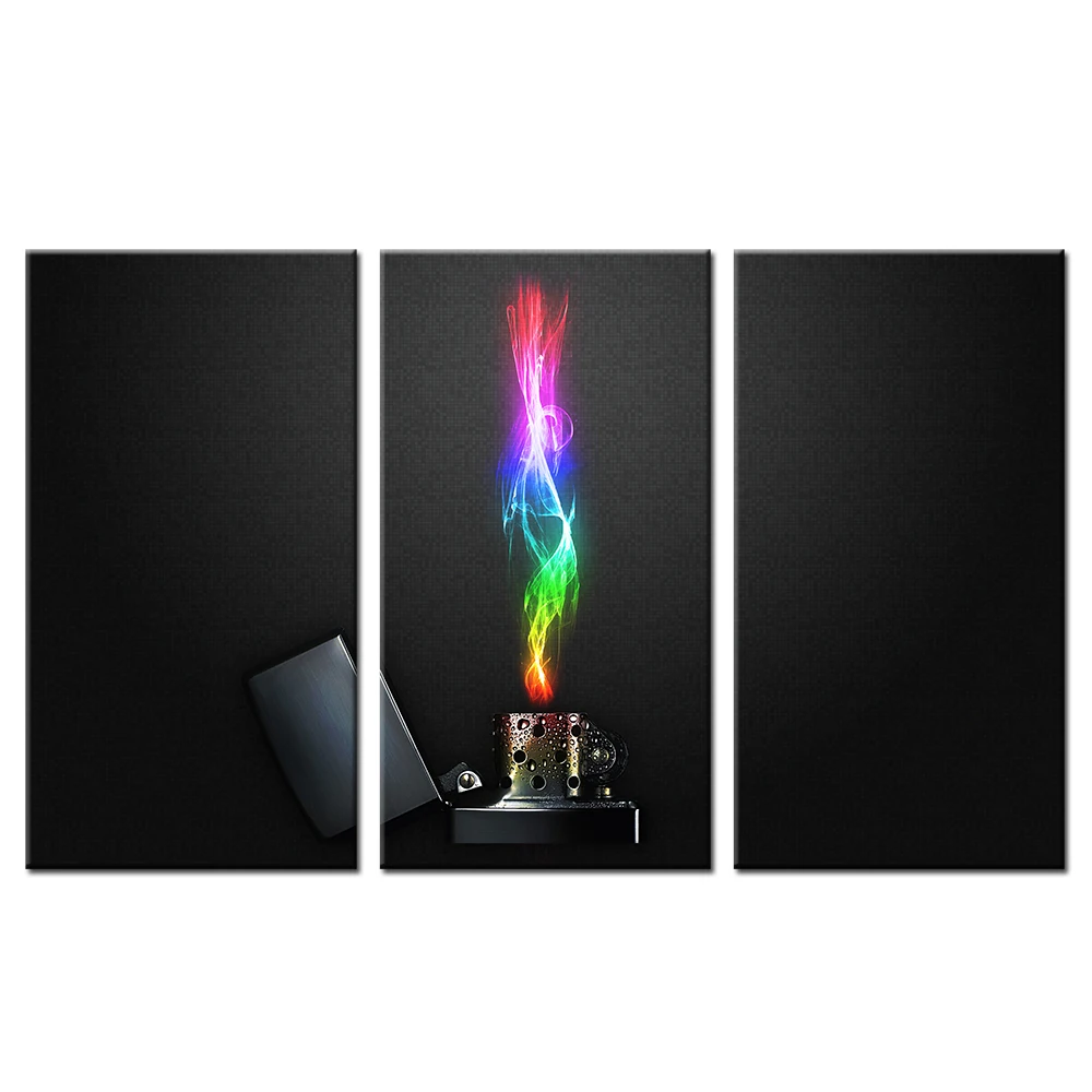 3-компонентный современный жикле печать холст работа зажигалки семицветный свет