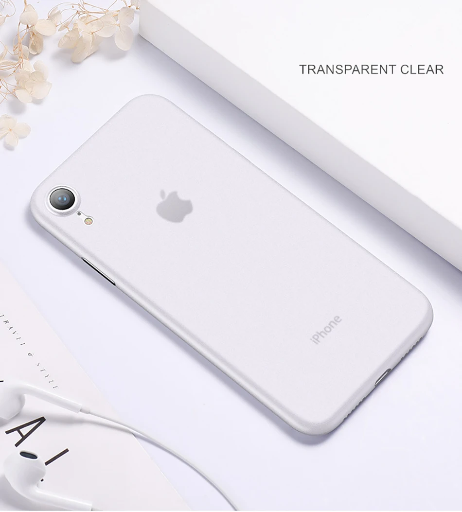 MaxGear ультра тонкий матовый Жесткий Чехол для iPhone 5 5S SE 6 6S 7 8 Plus ультра тонкий PP прозрачный задний Чехол для iPhone X XS Max XR