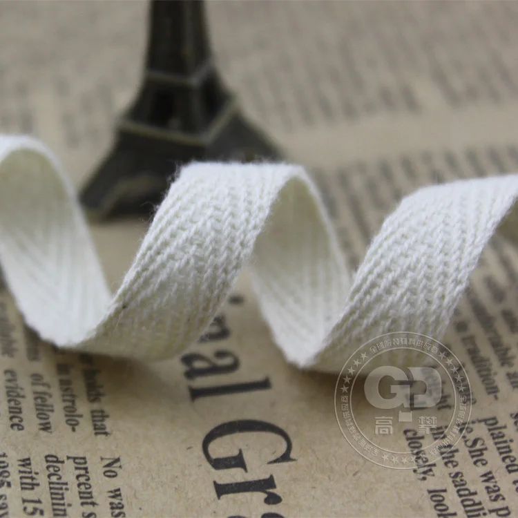 Free shipping ! 5/8&quot(15mm) Natural Color Herringbone Twill Cotton Tape 50m/roll|tape tape|tape caretaping screw |