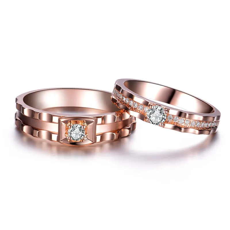 ZOCAI брендовый дизайн обручальное кольцо для пары мужское 0 09 карат женщин и мужчин