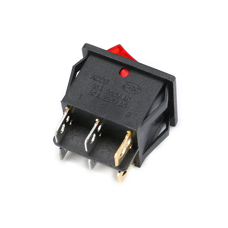 KCD3 6PIN 15A 250V 20A 125V двойной светильник кулисный переключатель водонепроницаемый переключатель включения-выключения KCD3 лодочный выключатель питания