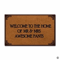 indoor outdoor entrance mat welcome to the home of awesome pants non slip doormatfor indoor outdoor use 23 6x15 7 inch