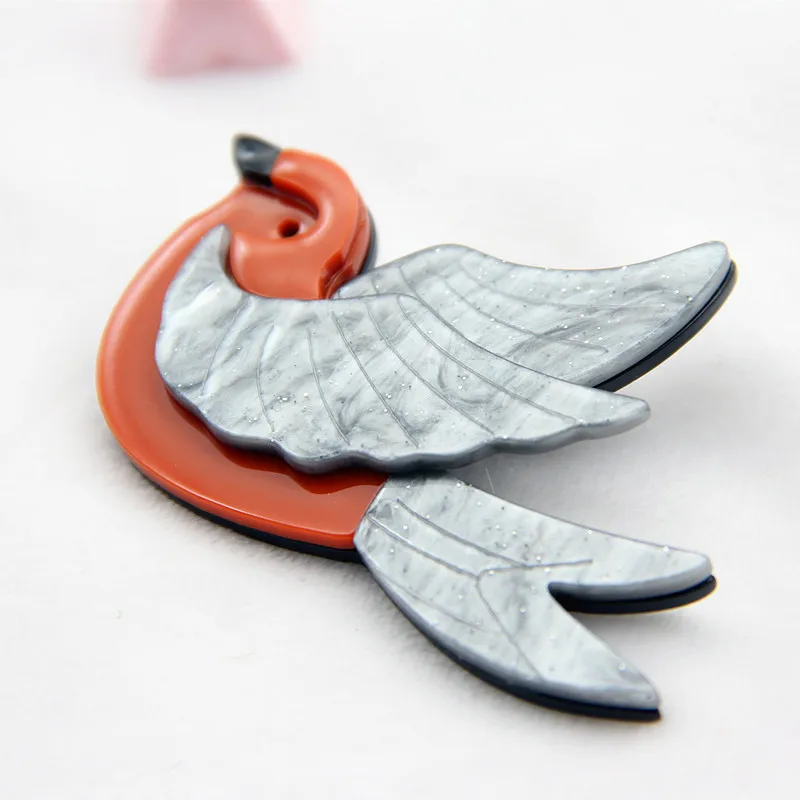 FishSheep винтажные акриловые булавки и броши с птицами для женщин детей милые