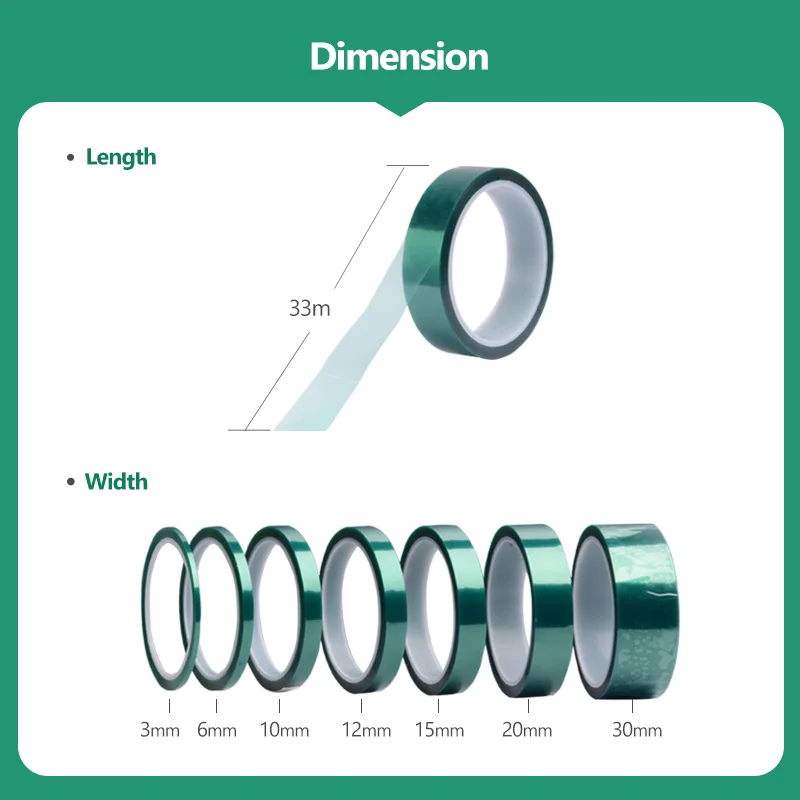 Зеленая ПЭТ лента термостойкая высокотемпературная экранирующая для печатной