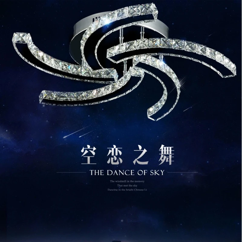 Современные светодиодные Хрустальные потолочные светильники Гостиная фонарь