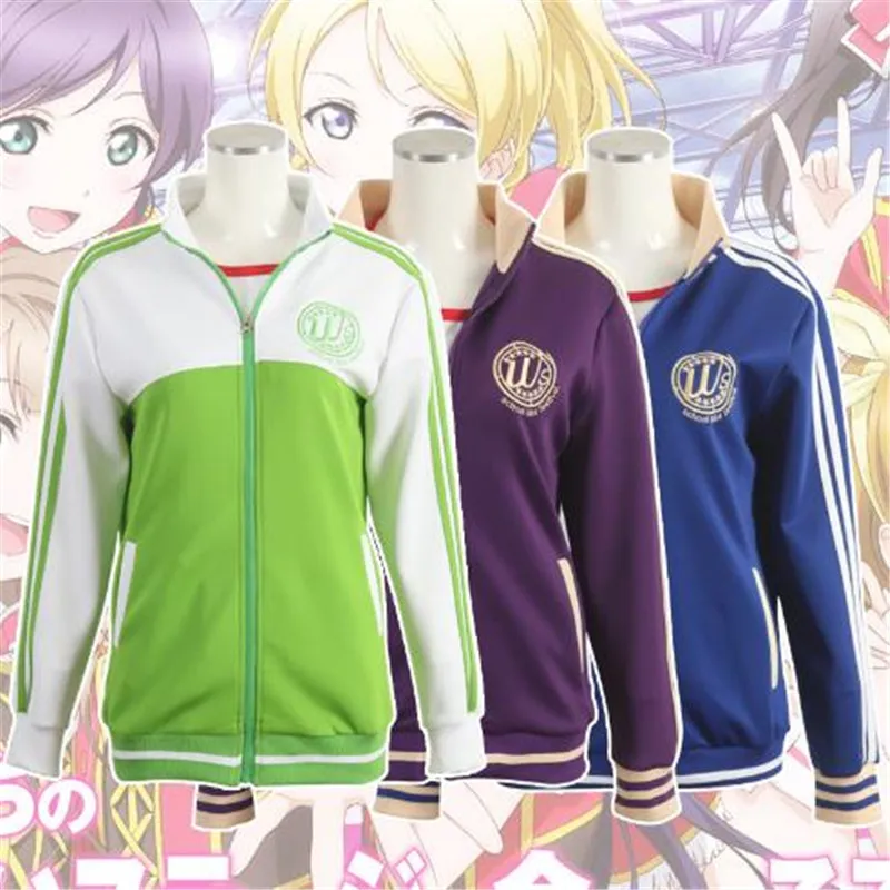BOOCRE Аниме Косплей LoveLive Школа Idol проект костюмы куртка толстовки спортивная