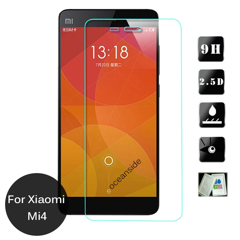 2 шт. для Xiao mi 4 Закаленное стекло Защитная пленка 2.5d Защитная пленка для mi-4 mi 4w mi-Four mi 4 four M4 стекло