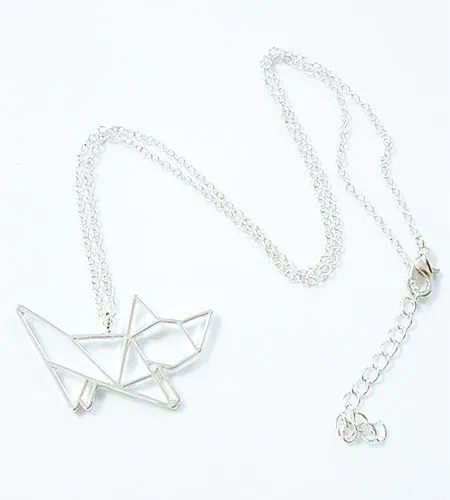 Уникальная кошка оригами подвеска в виде котенка ожерелье креативное