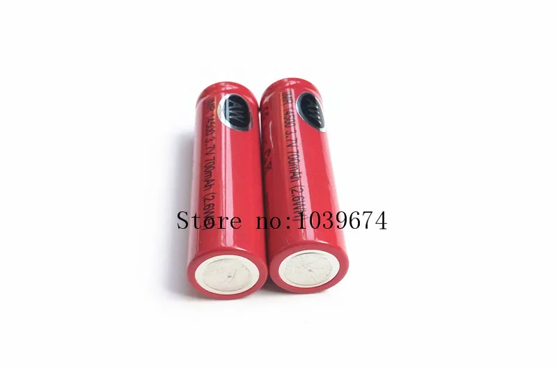 

14500 700mah 3.7V Li-ion 2.6WH rechargeable batteries (Tip top) Free charger