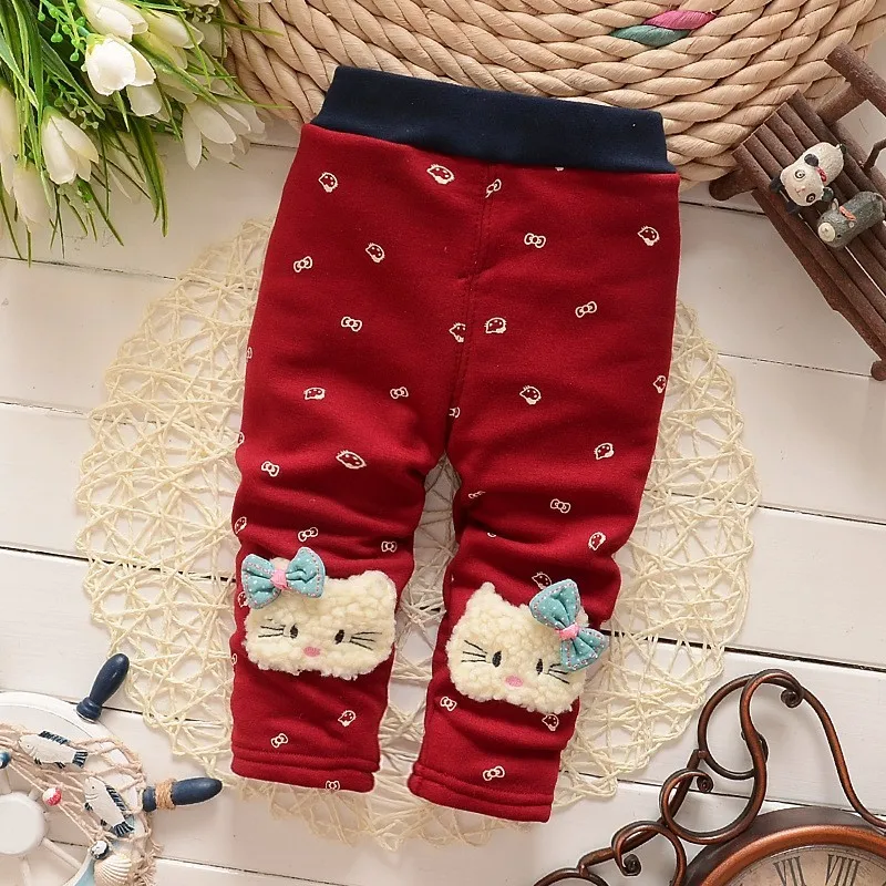 Новый год осень новинка Хлопковые Штаны для малышей с милым мультяшным рисунком