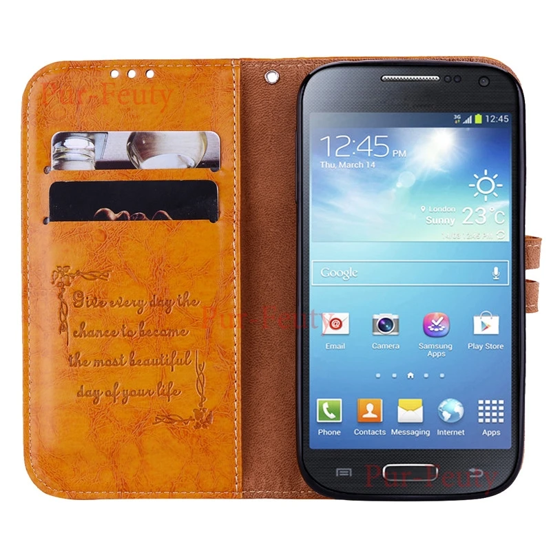 Модные чехлы бумажники для Samsung Galaxy S4 GT I9500 I9505 I 9505 кожаный чехол с откидной
