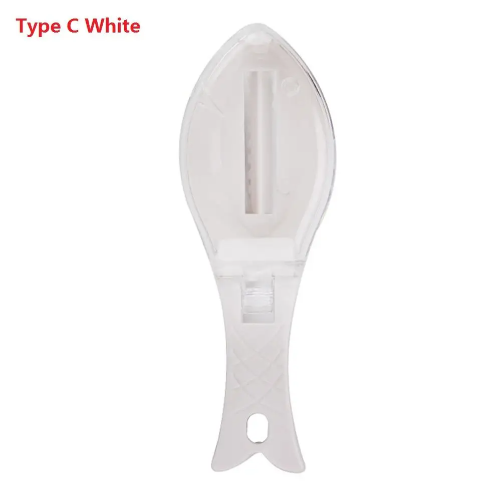 Type C White Fish Scales Graters Scraper Fish Cleaning Tool Scraping Scales Device with Cover Home Kitchen Cooking Fishing Tool Pesca Tackle - Цвет: Type C White