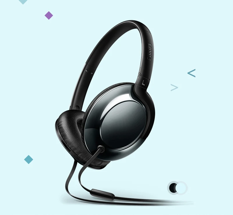Philips SHL4805 бас Шум шумоподавления наушники провода Управление Hi-Fi наушники с микрофоном для телефона Xiaomi MP3 официальный Тесты