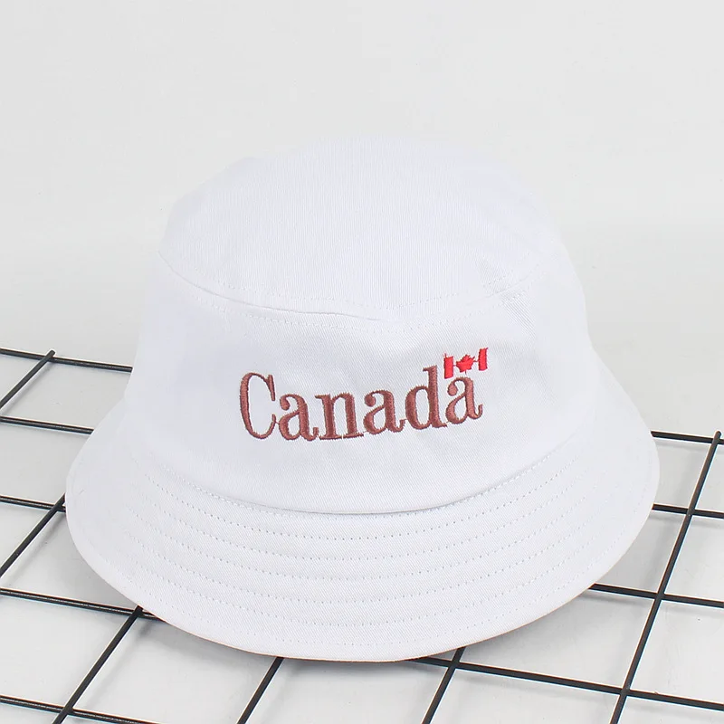 Новая канадская Панама с вышивкой кленовый лист хип хоп Боб Кепка Gorras мужская