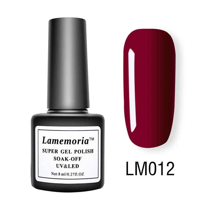 8ml Gel Nail Polish Red Pink Series Soak Off UV/LED Nail Gel Varnis Manicure Semi Permanent Nail UV Gel Lacquer Primer Base Coat
