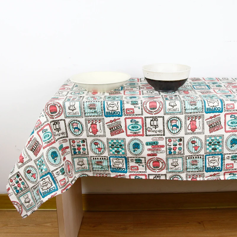 Европейский стиль моющаяся многоярусная столовая посуда с принтом скатерть из