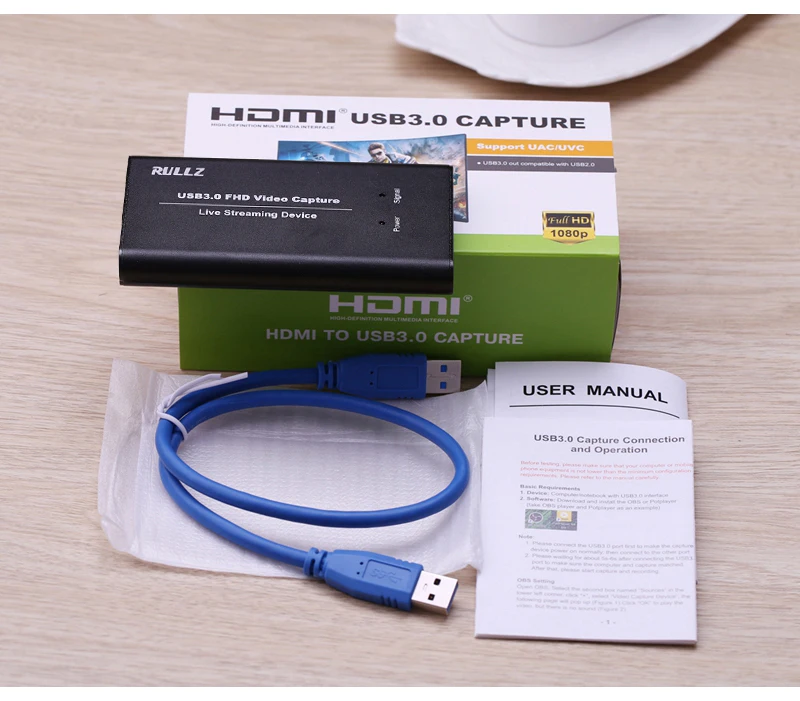 USB3.0 HDMI к USB 3,0 4K 1080P 60fps Карта видеозахвата Phone Game ТВ показывает STB Запись коробка ПК потоковая трансляция в прямом эфире с микрофоном