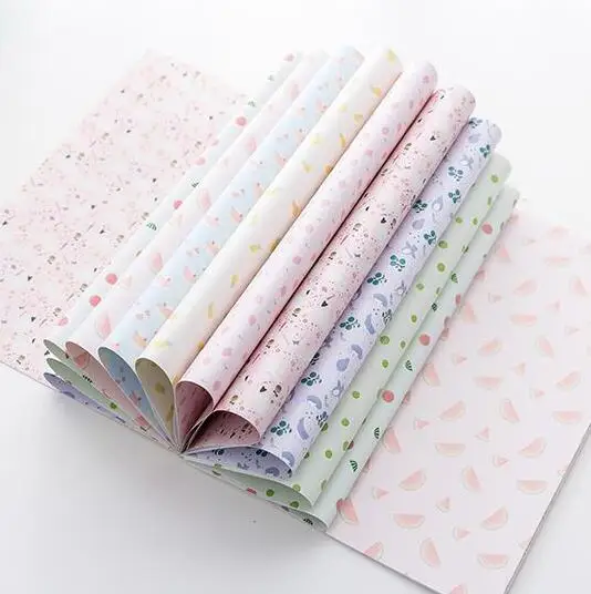 Watermelon 24 Sheet Lbsisi жизнь 16/24 листа/уп наклейки для ногтей с много частот в горошек ленты цветок подарочная упаковка Бумага упаковка для книг Бумага пыли анти-старый Свадебная Упаковка - Цвет: Watermelon 24 Sheet