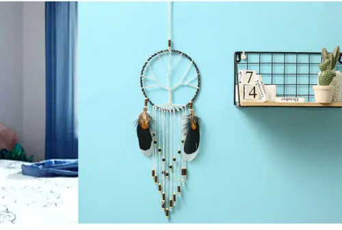 Ловец снов перо настенное украшение большие поделки из перьев подарок для дома |