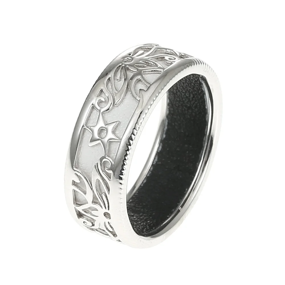 7 mm Legenstar кольца Цветы для женщин Ретро 925 серебро Bague жоржет Femme обручальное кольцо DIY обратимое кожаное кольцо - Цвет основного камня: 7 mm