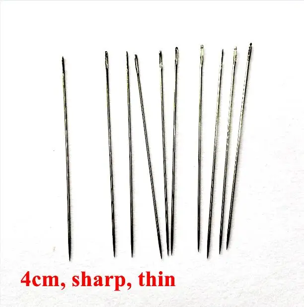 bead needle 100 шт. 4~ 17,5 см большой глаз тупоконечные иглы sharp длинные большое отверстие bodkin Вышивание kniting вышивка инструмент ручной DIY рукоделие - Цвет: bead needle