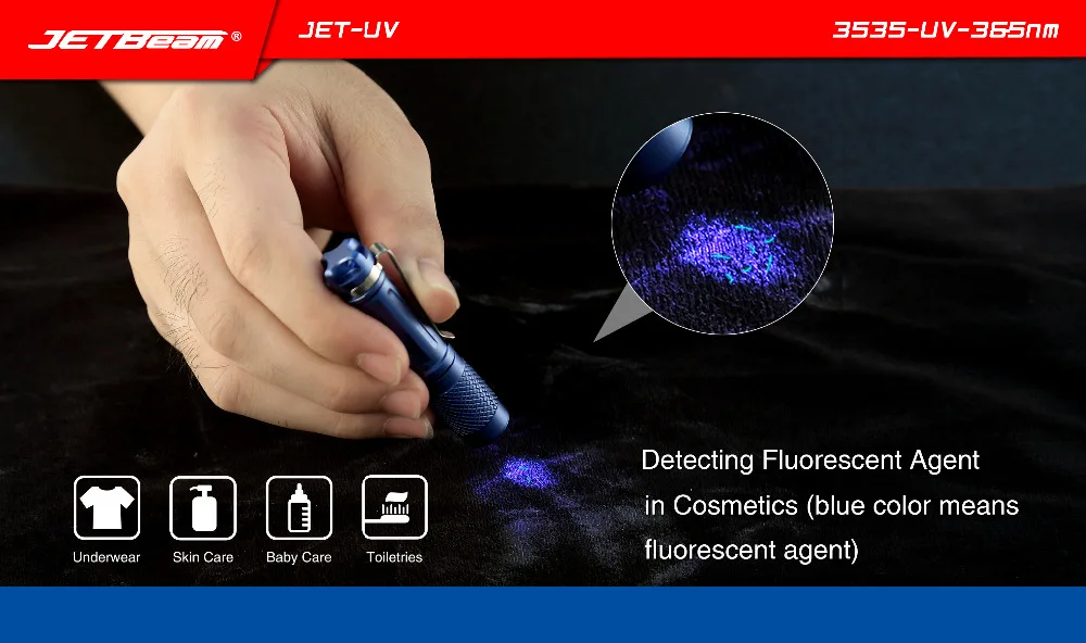 Jetbeam ультрафиолетовый светильник УФ 365nm 3 пресс форма Led фонарик