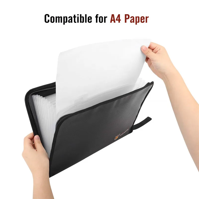 10 шт. портативный расширяющийся огнестойкий файл папка органайзер для