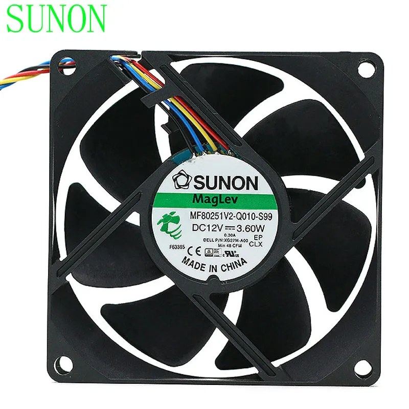 SUNON MF80251V2-Q010-S99 DC 12V 3,60 W 4-проводной 80x80x25 мм квадратный Вентилятор охлаждения сервера