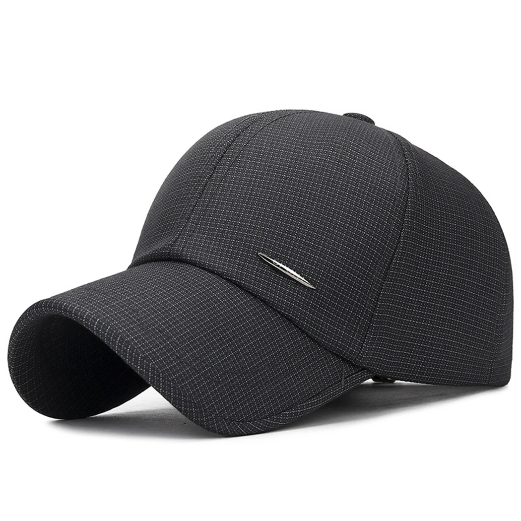 Mens Baseball Cap Summer Autumn Solid Plaid Dad Hat Snapback Outdoor Sunscreen Trucker Caps Male Adjustable Hats Gorra Hombre