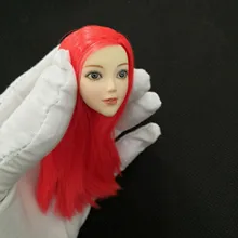 1/6 год голова девочки из мультфильма модель головы юны с красными