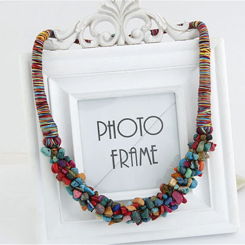 

2021 New Resin Choker Necklaces For Women Bohemia Punk Ethnic Female Maxi Statement Necklace Fashion Jewelry Collier Femme