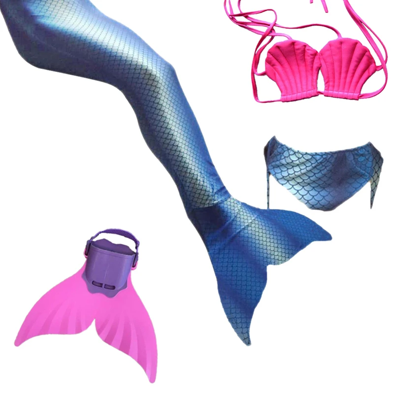 Детский костюм Русалочки с хвостом комплект для косплея моноласт плавания