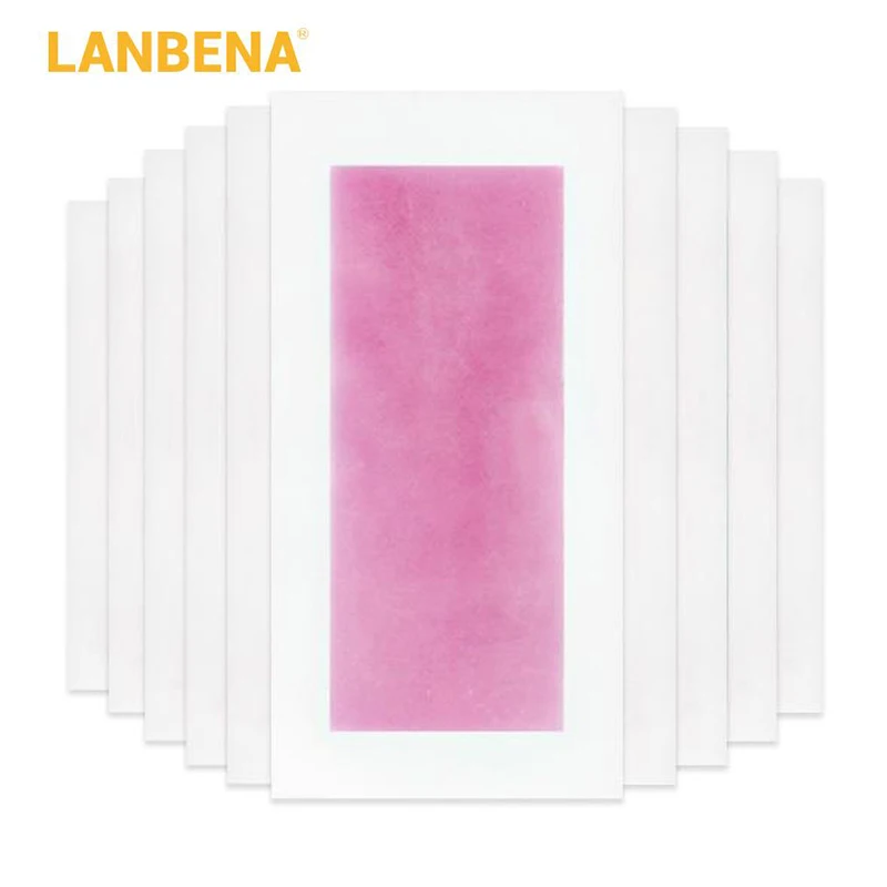 LANBENA эпиляция воск бумажные полоски 10 пар двухсторонняя депиляция удаление волос