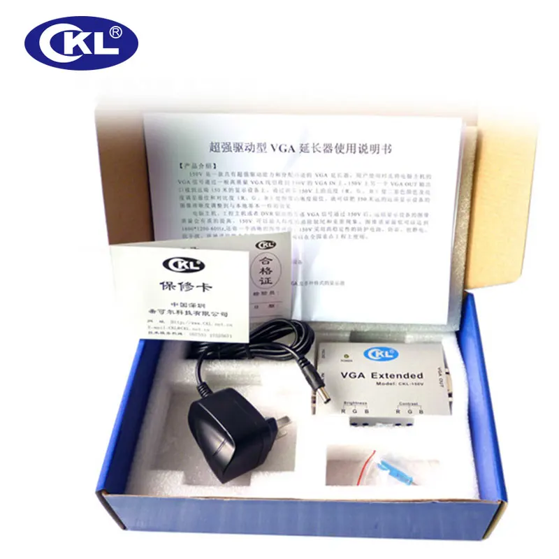 Усилитель сигнала VGA CKL 150V удлинитель до 150 м (492 футов) через кабель Cat5e|cat5e cable|vga signal