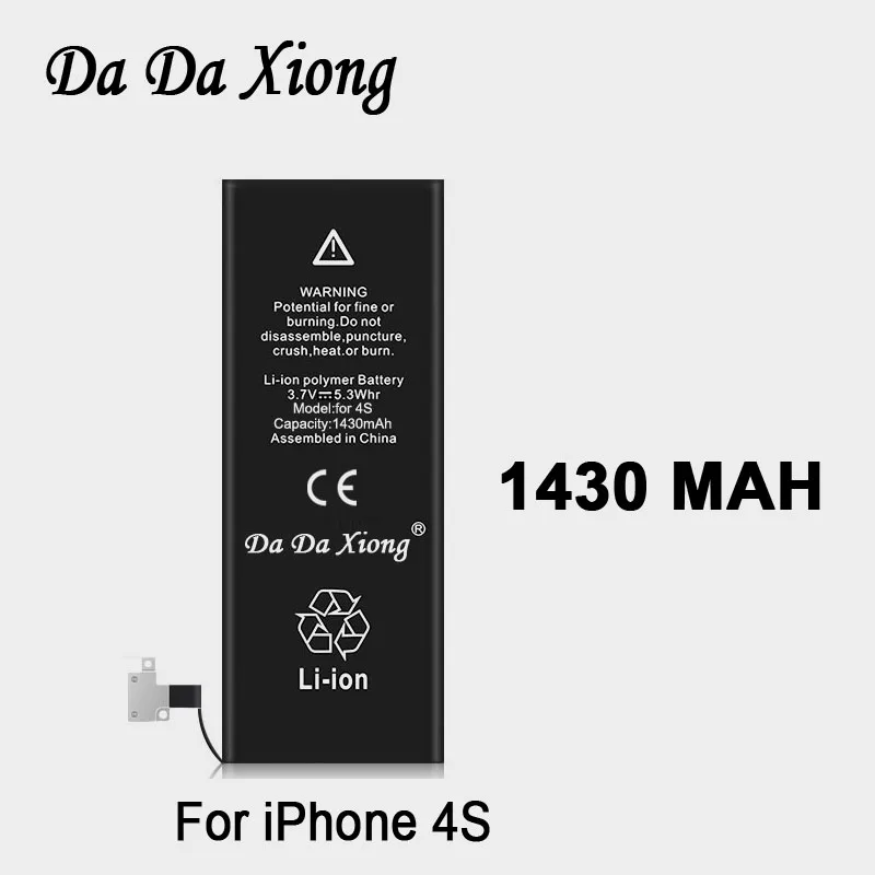 Оригинальный аккумулятор DaDaXiong 100 шт./лот для iPhone 4S 4GS 1430 мАч замена батареи с
