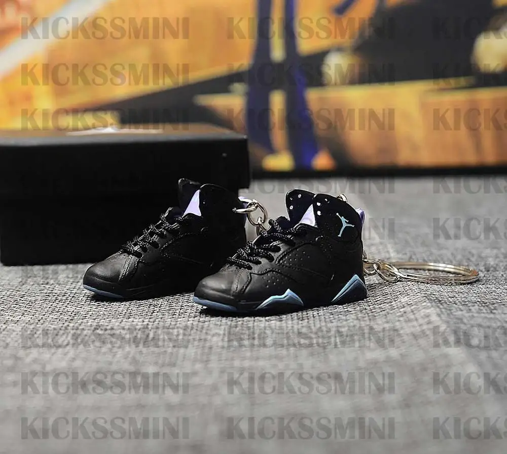 sk014-4 a pair Дропшиппинг высокое качество AJ7 черный Северная карта брелок с кроссовком 1/6 масштаб 3D Мини башмак кроссовки JORDAN Брелок В Форме куклы аксессуар - Цвет: sk014-4 a pair