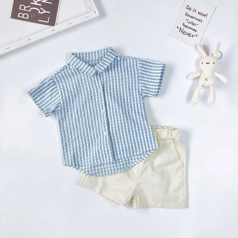 Plaid Toddler Girls Dress and Baby Boy Girl Clothes Set for Summer Family Matching Outfits image 5