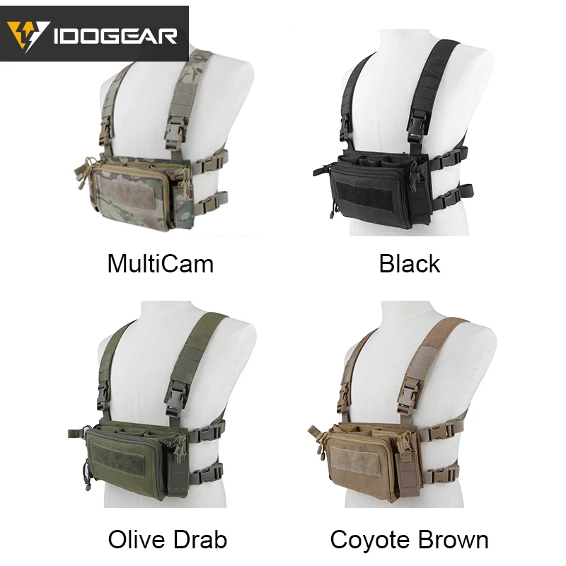 IDO gear модульная тактическая нагрудная установка Многофункциональный жилет Легкий с подсумок для страйкбола 3308