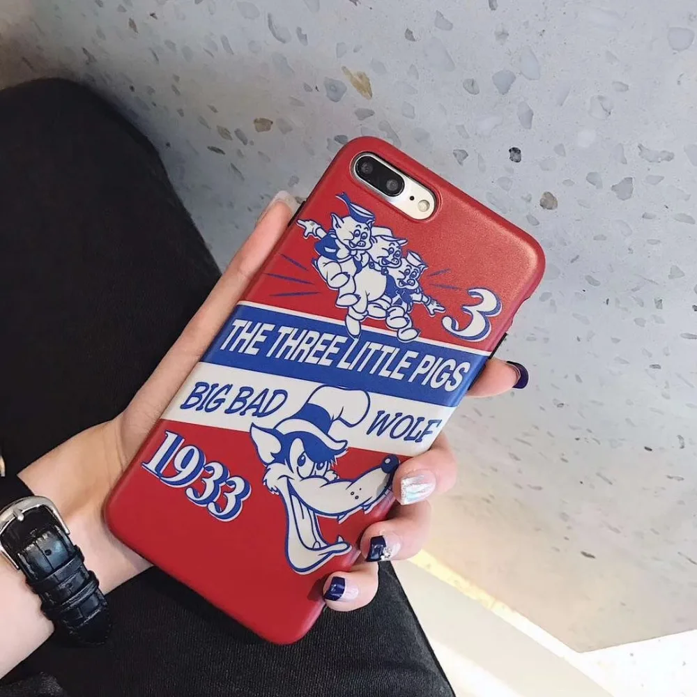 Cute Cartoon Pig Phone Case For iphone X XS Max XR 6 6s 7 8 plus Cover Fashion Funny IMD Soft Cases Capa |