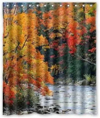 BravoVision Custom the Nature Art Fall Gold Tree Waterproof Polyester Fabric Shower Curtain 60&quot x 72&quot | Дом и сад