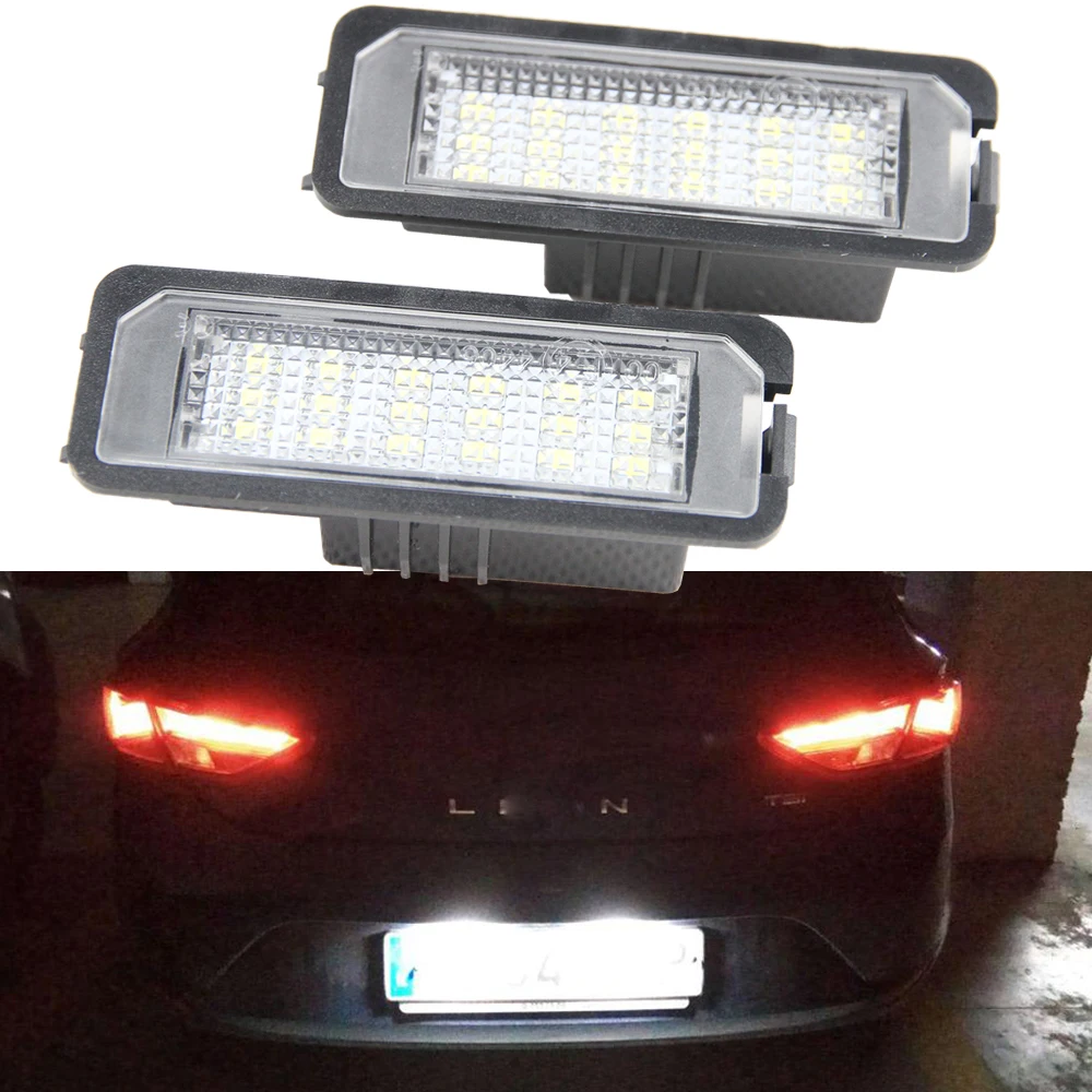 2x ошибок светодиодный номерной знак света для VW Volkswagen EOS 06~ GOLF 4/5/6 LUPO 99~ 06 Passat CC 09~ 12 V автомобильный Стайлинг