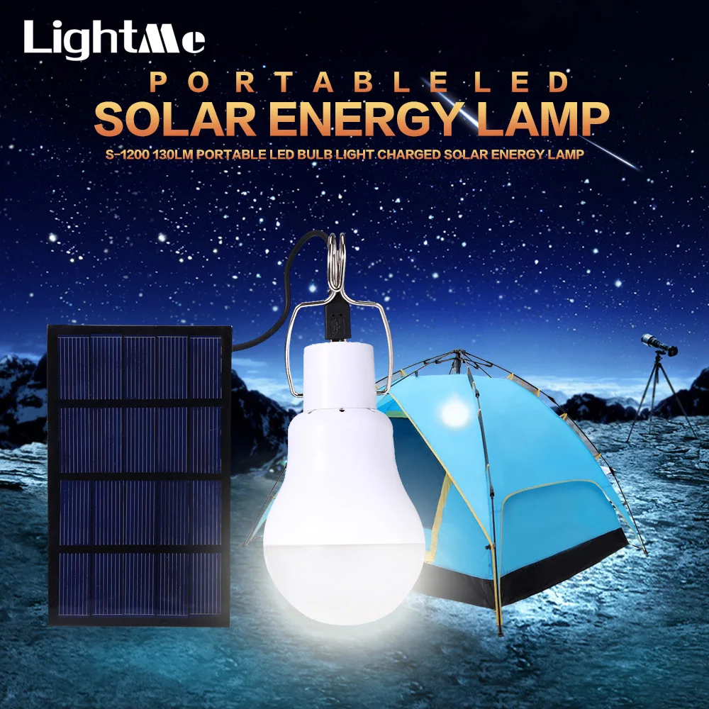 New Solar Outdoor Light 1.2W 130LM Lamp Portable Bulb Energy Led Lighting Panel Camp Tent Fishing | Лампы и освещение