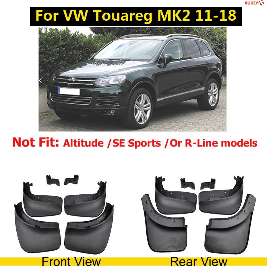 For touareg2 Автомобильные Брызговики для Vw T-roc Troc Touran Tiguan Sharan Atlas Teramont Caddy для Touareg MK1 MK2 Брызговики - Цвет: For touareg2