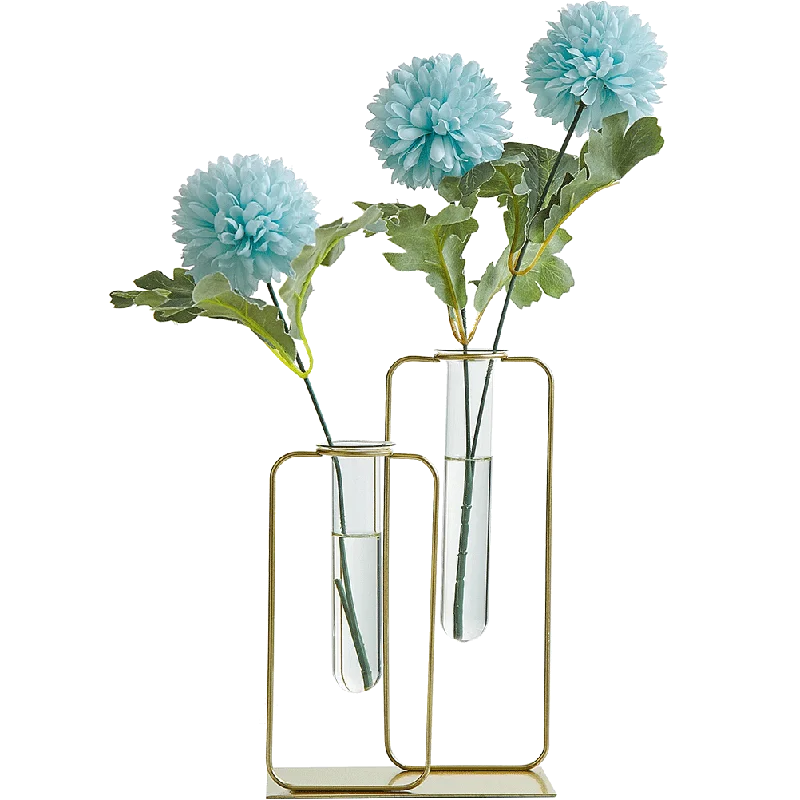 Скандинавский ins Золотой Железный искусство прозрачная стеклянная трубка