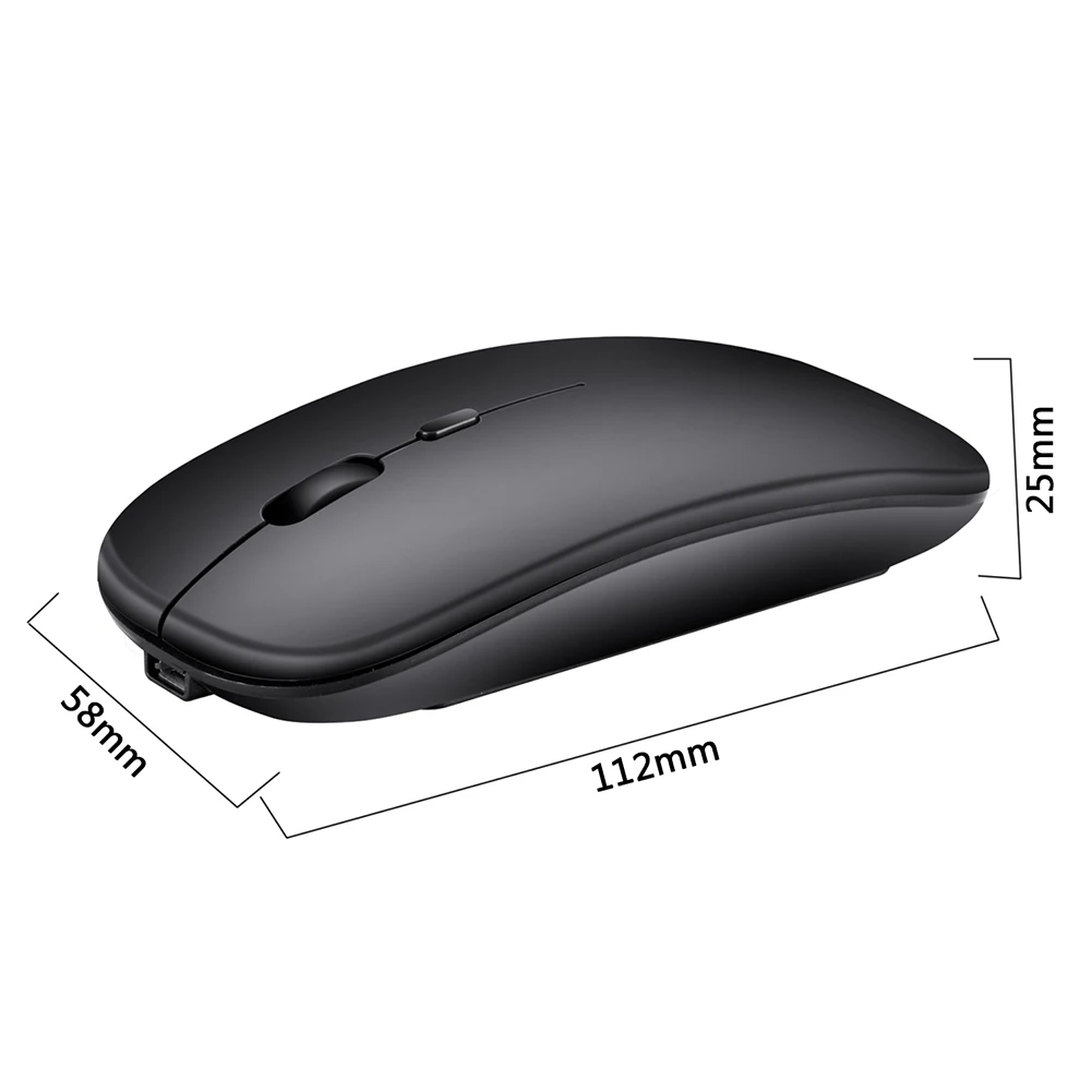 

Wireless Mouse Chargeable Ultra-silent Click Optical Mouse Mice with USB Cable QJY99