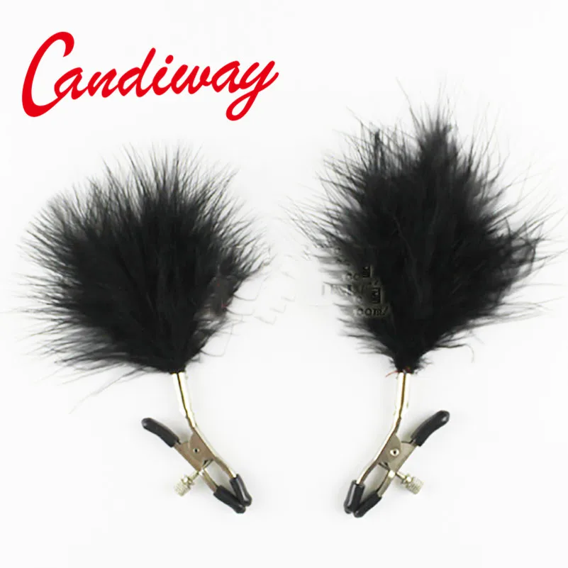 Пара перьев зажимы для сосков дрожащие стимуляции молока мужчин и женщин